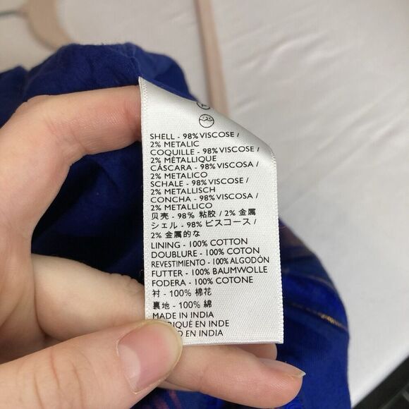 Cleobella Women's Purple Luma Jumpsuit Size 4P Metallic Wide Leg Boho Streetwear - Picture 10 of 14